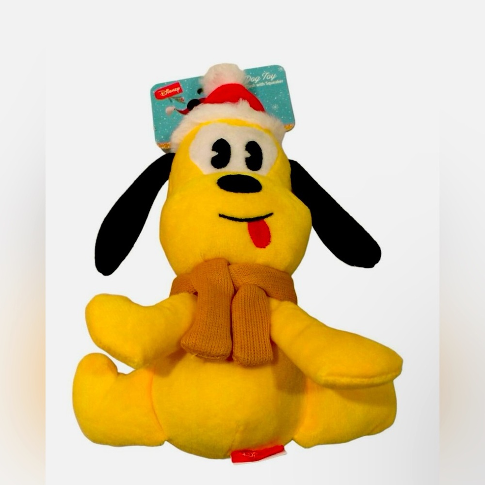 Disney Pluto Plush 9" Dog Toy with Squeaker